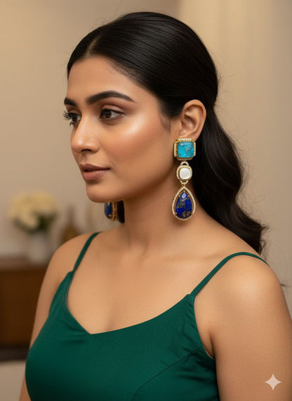 Neer stone danglers - Blue