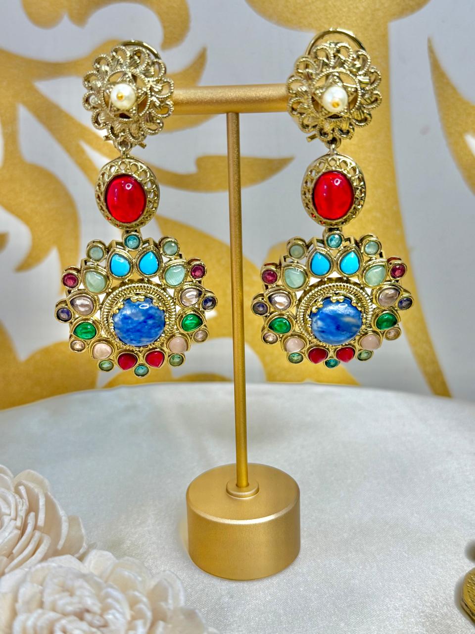 Zenia drop danglers - Multicolor