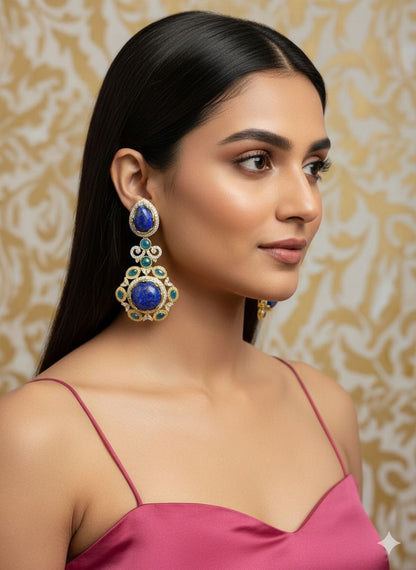 Shikha stone danglers - Blue