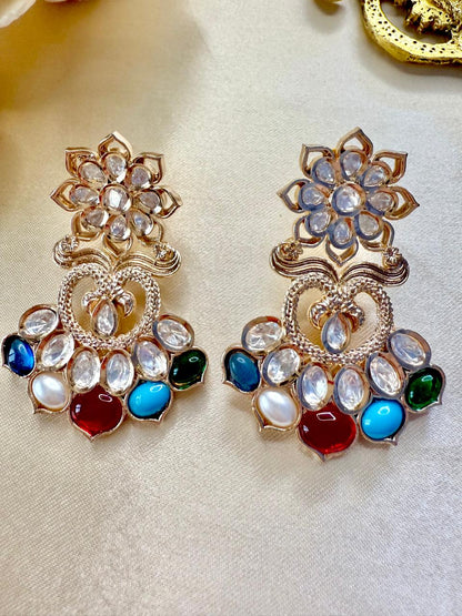 Swarna flower danglers - Multicolor