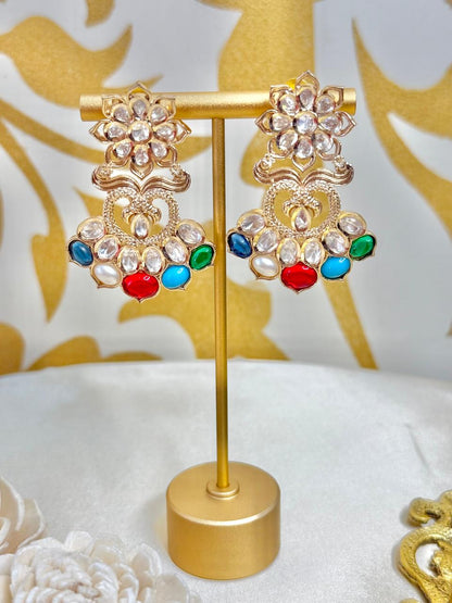 Swarna flower danglers - Multicolor