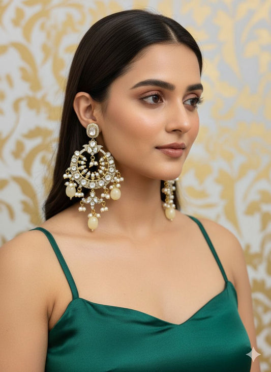 Shauna pearl chaandbali - Yellow