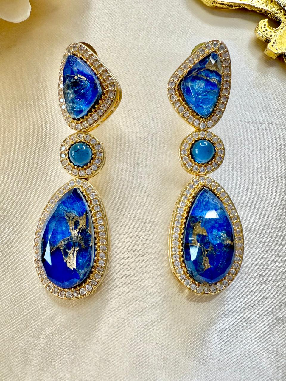 Shyra drop danglers - Blue