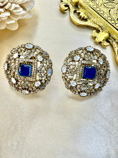 Aadya Studs - Blue