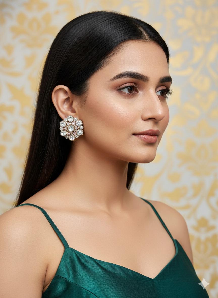 Sonal flower studs- Pink