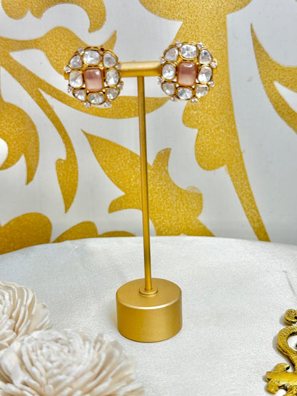 Rysa stone studs - Pink