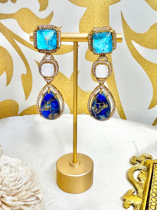 Neer stone danglers - Blue