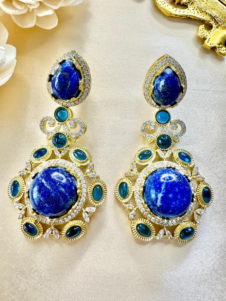 Shikha stone danglers - Blue