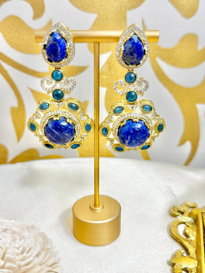 Shikha stone danglers - Blue