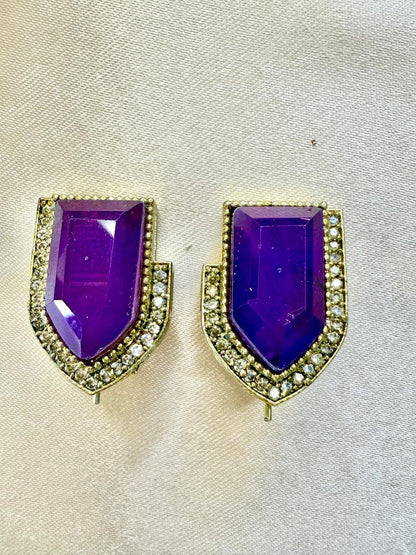 Lea mini studs - Purple