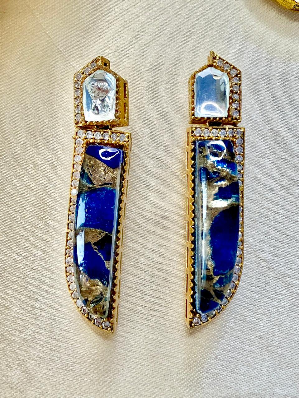 Sarya drop danglers - Blue