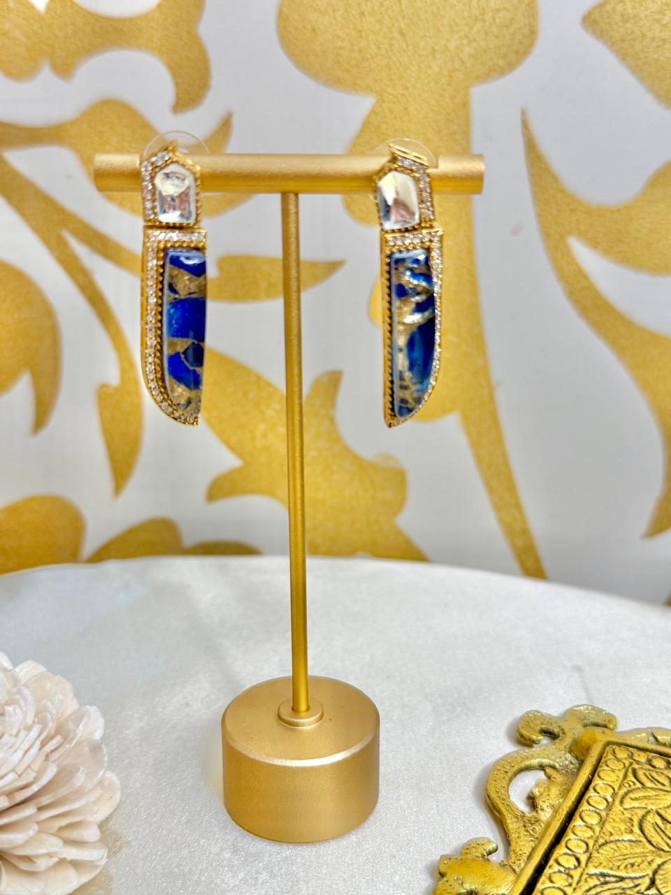 Sarya drop danglers - Blue