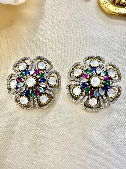 Bhoomi flower studs - Multicolor