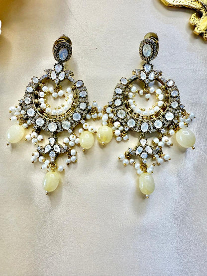 Shauna pearl chaandbali - Yellow