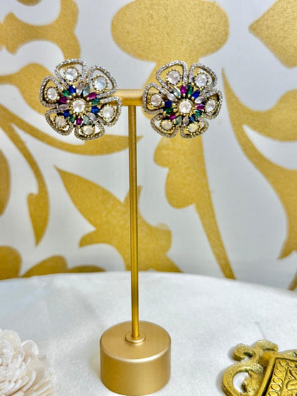 Bhoomi flower studs - Multicolor