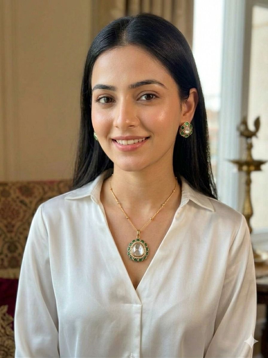 Kamya pendant set - Green