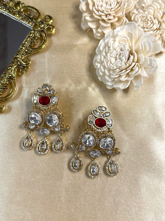 Meher danglers - Red