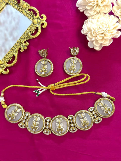 Ivaana Choker Set - Ivory