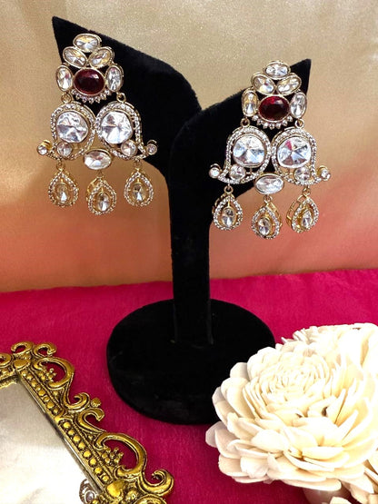 Meher danglers - Red
