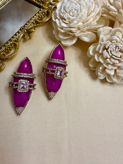 Amaira boat studs - Purple