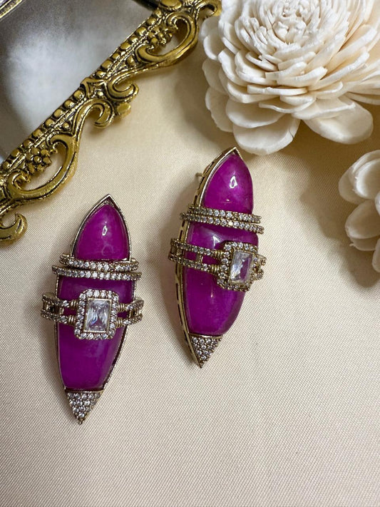 Amaira boat studs - Purple