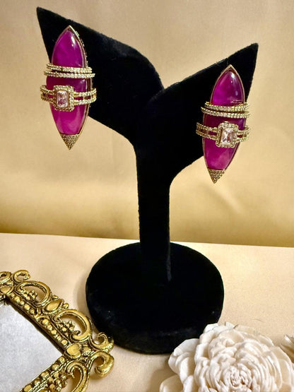 Amaira boat studs - Purple
