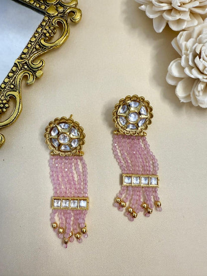 Iyla stone danglers - Pink