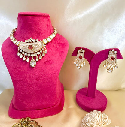 Ruhani Necklace Set - Ruby