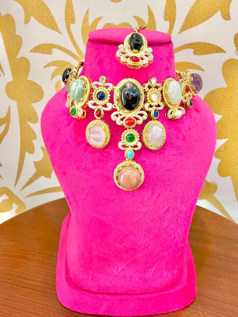 Zareen Necklace Set - Multicolor