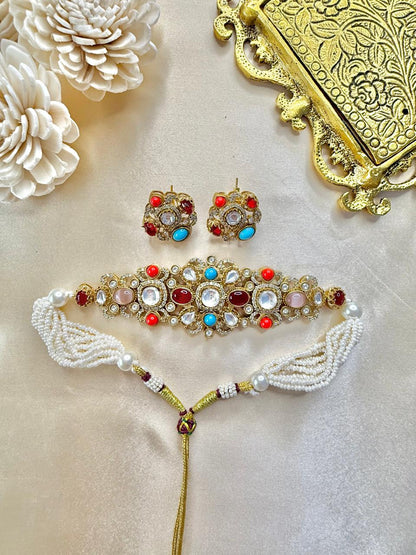Aliya Choker set - Multicolor