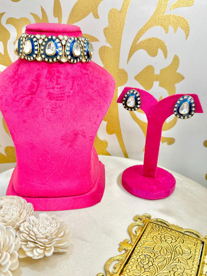 Sanya choker set - Blue