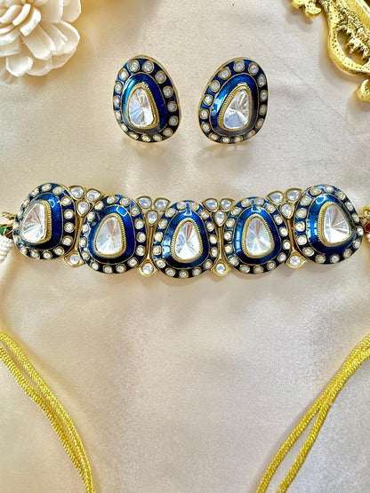 Sanya choker set - Blue