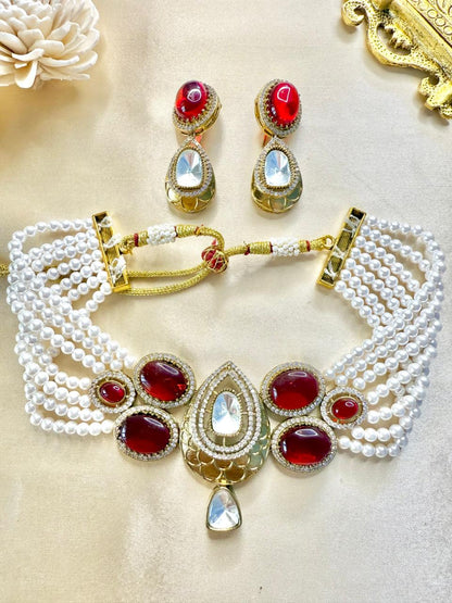 Arushi Choker set - Red