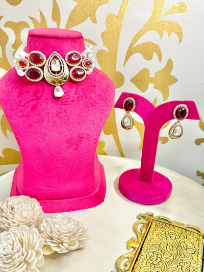 Arushi Choker set - Red