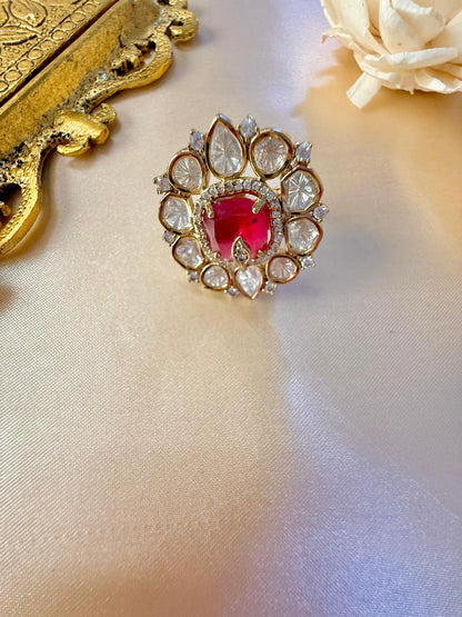 Rumi stone ring - Red