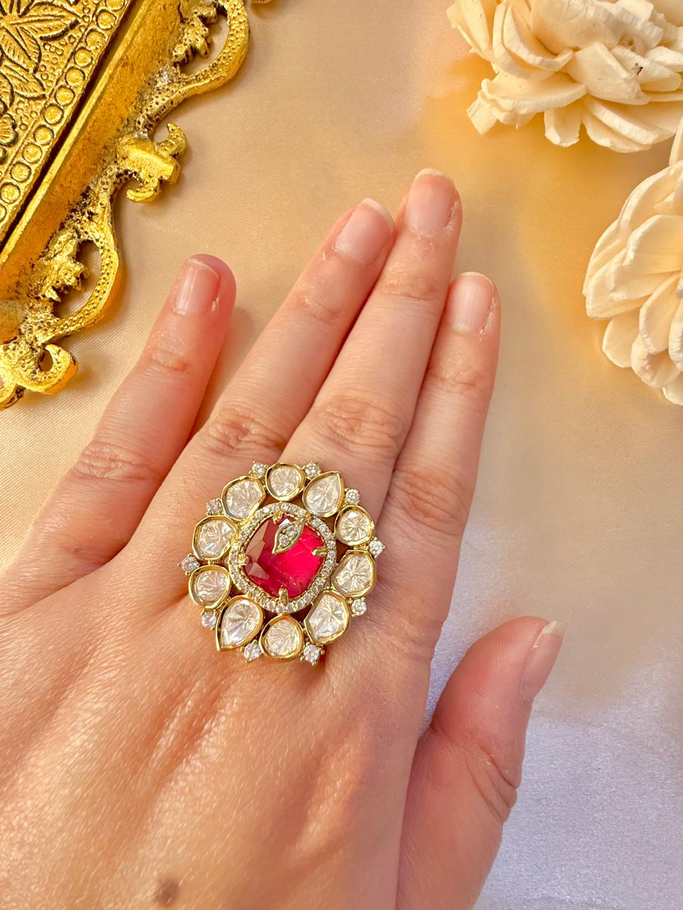 Rumi stone ring - Red