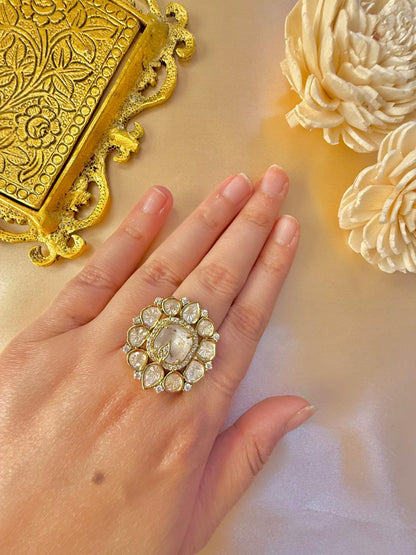 Rumi stone ring - White
