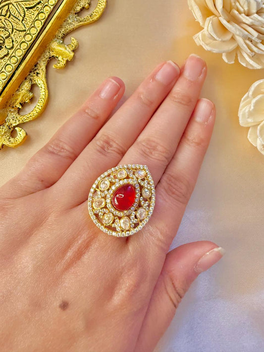 Mira stone ring - Red