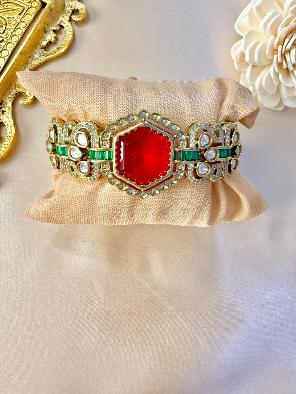 Nilaya stone bracelet - Ruby & Green