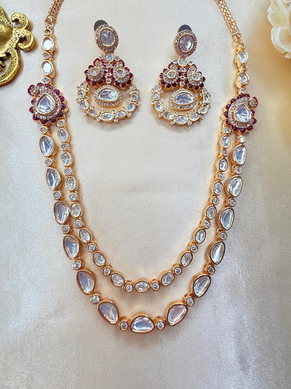 Devina necklace set - Ruby