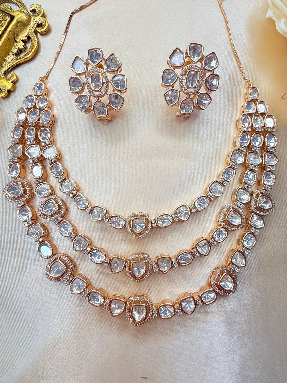 Rida necklace set - White