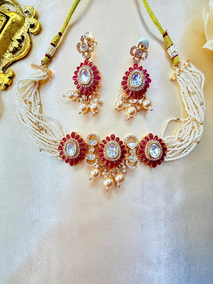 Riyasa Choker set - Magenta