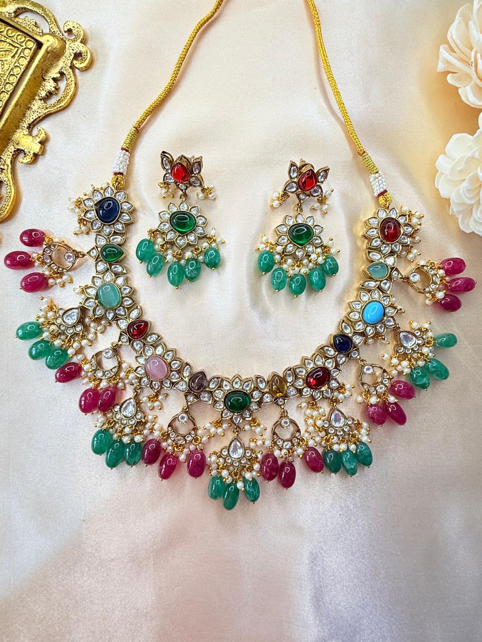 Radhika necklace set - Multicolor