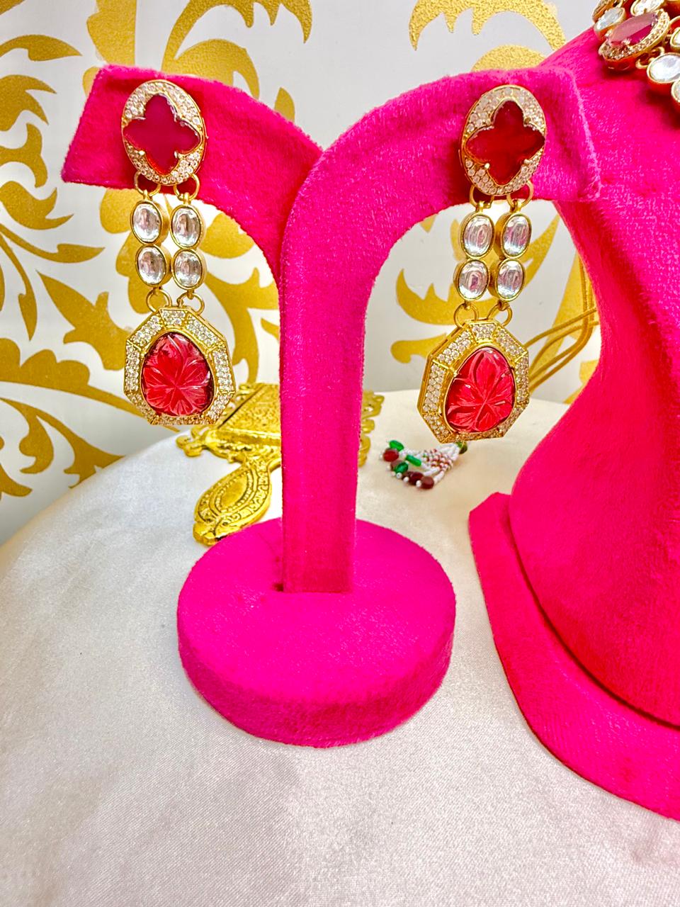 Kaveri choker set - Ruby