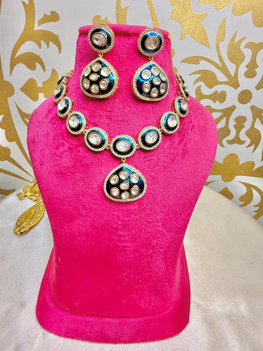 Prachi Necklace set - Blue