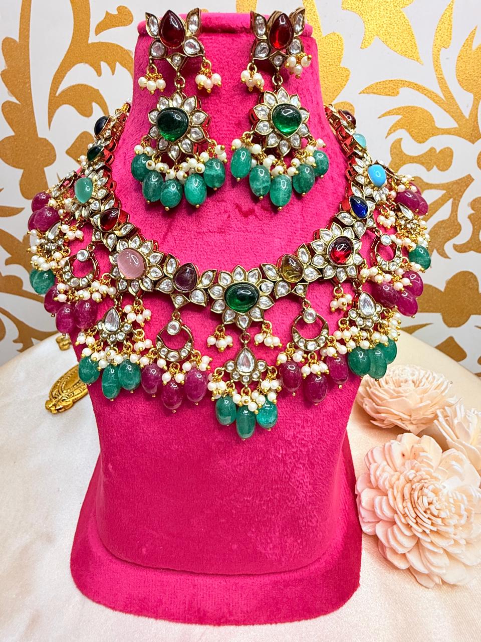 Radhika necklace set - Multicolor