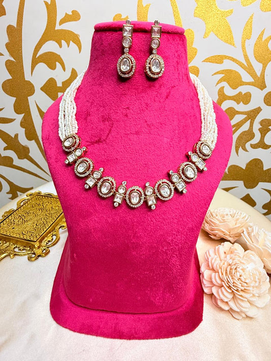 Disha necklace set - White