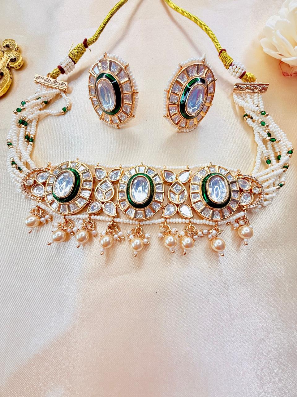 Navya choker set - Green