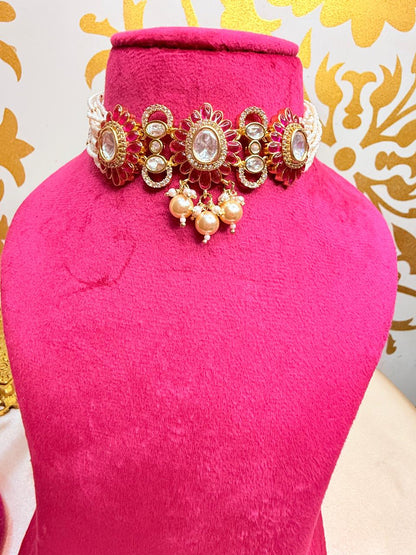 Riyasa Choker set - Magenta