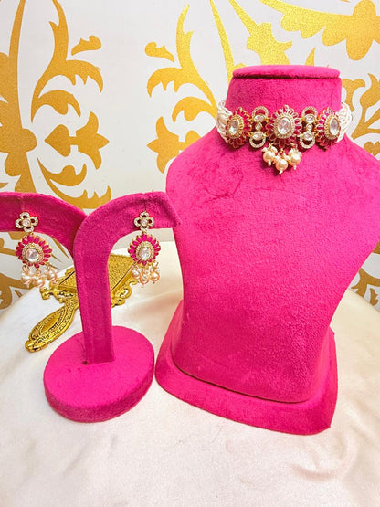 Riyasa Choker set - Magenta